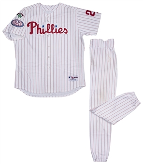 2004 Jim Thome Game Used Inaugural Season Philadelphia Phillies Uniform - Jersey & Pants 